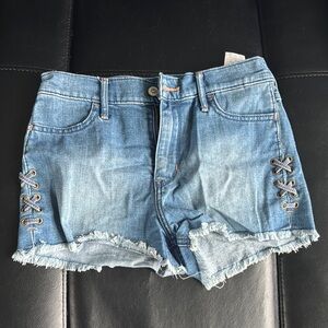 Denim Lace-Up Women Shorts